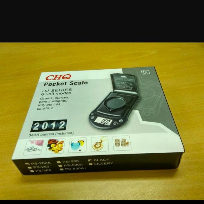 CHQ Pocket Scale 0.01 PS 200 Timbangan Digital Cahaya Putih Original