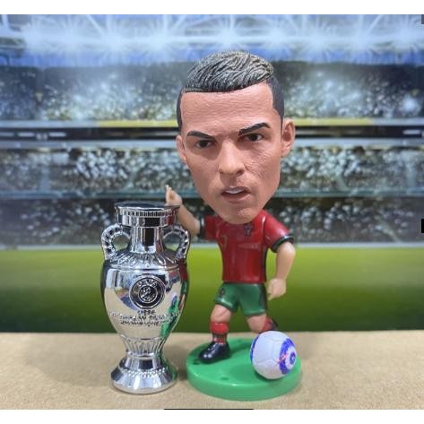 Figure Miniatur Pemain Portugal Cristiano Ronaldo merk Soccerwe / Kodoto - Figurine Item Koleksi