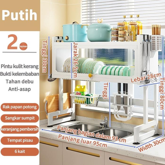 Rak Dapur Stainless Hitam Rak Wastafel Rak Piring & Dapur Rak piring