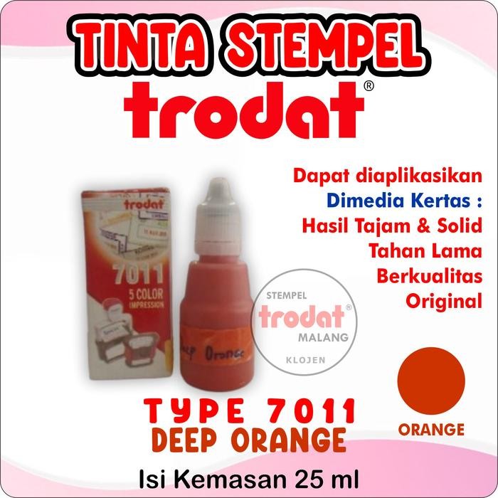 

Tinta Trodat 7011 Deep Orange / Warna Jingga / Refil tinta Trodat Original best seller