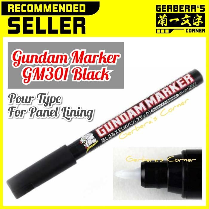 

Gundam Marker Pour Type Black GM301 Slushing Panel Lining Mr Hobby