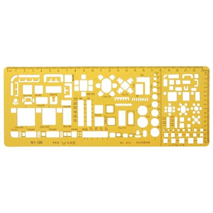 

JSH penggaris/mal furniture/interior template (4373) 1:100 & 1:200