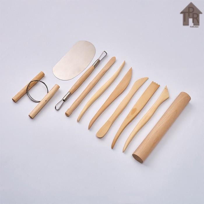 

Butsir set / Alat ukir clay / Pottery tool / Modelling tools - 10pcs.