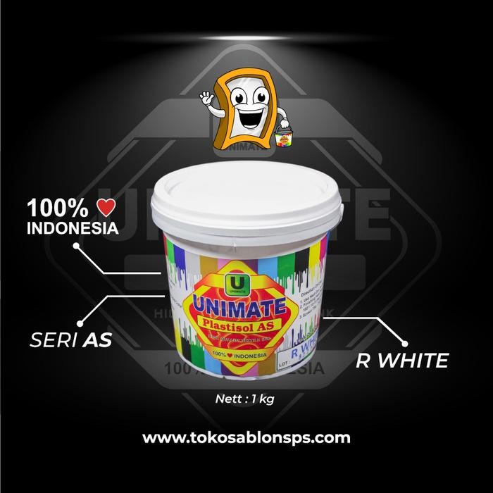 

TINTA PLASTISOL UNIMATE AS R WHITE @1KG