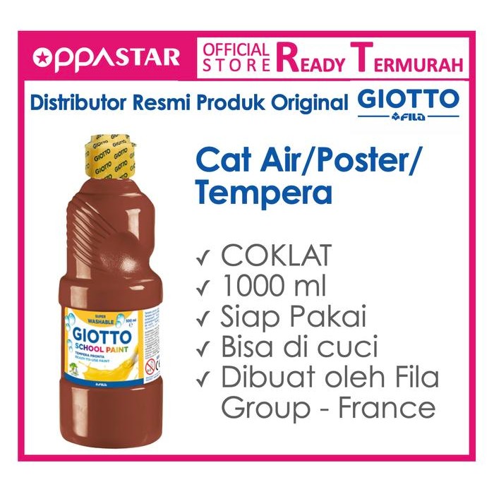 

Giotto School Paint 1000 ml Brown Coklat - Cat Poster Kertas