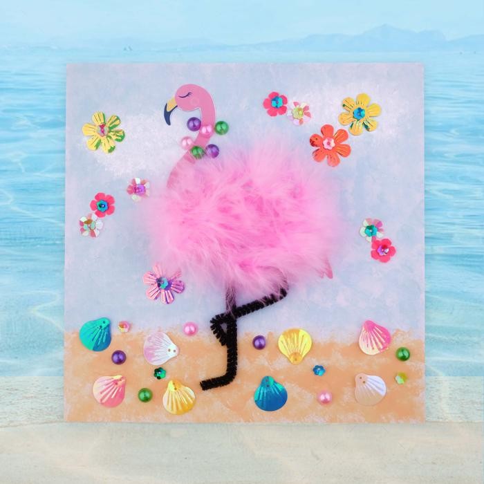 

Flamingo Mixed Media Canvas Craft Kit - Doki Doki Kids Activity Fun