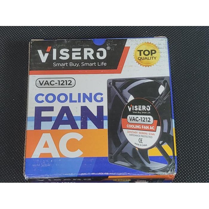 Visero Cooling Fan Ac 220V Ukuran 12 X 12 X 3.8 Cm / Kipas 12Cm Vac-12
