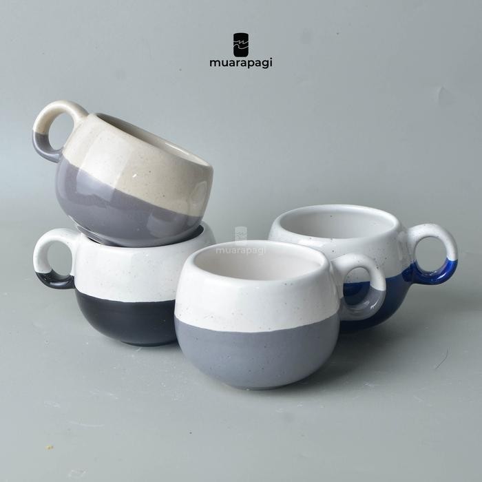 MUARAPAGI Mug Keramik CMH 250ml - Cangkir, Gelas Gagang Kopi, Teh Ocha