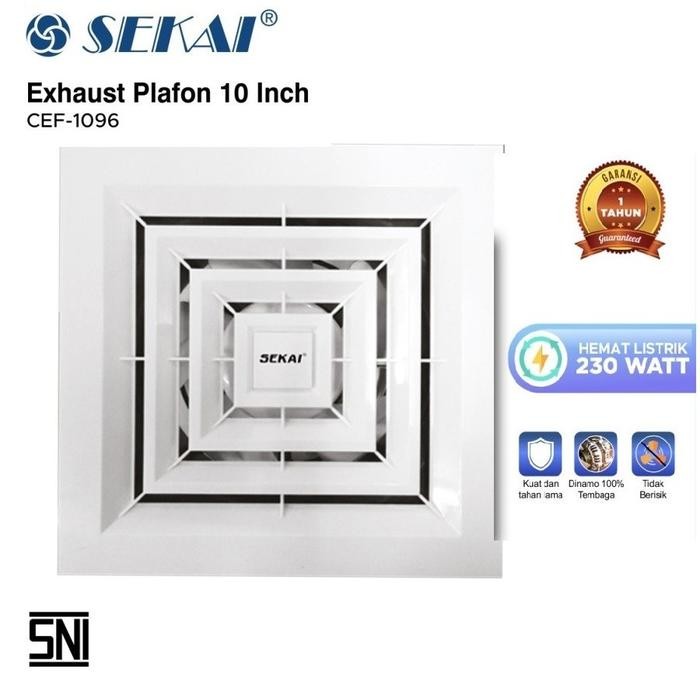 SEKAI Exhaust Plafon 10 Inch CEF 1096 - Hexos Ceiling 10Inch 10"