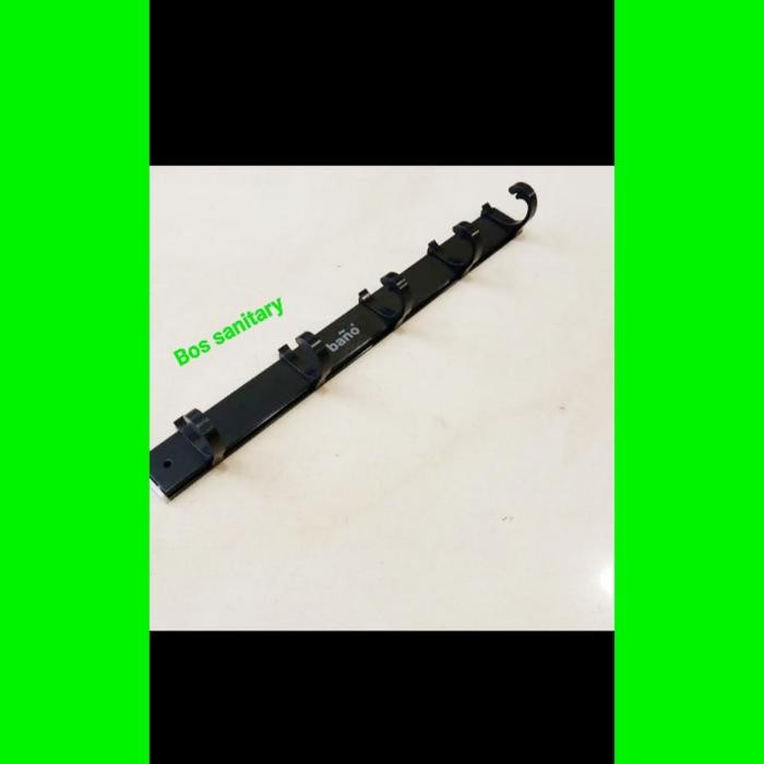 gantungan baju hitam bano 5 kait
