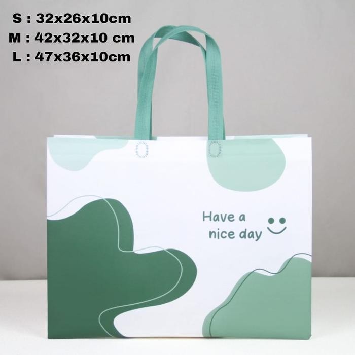 Tas Belanja / Tote Bag Spunbond/ Goodie Bag Spunbond /Tas Spunbond /Kain Motif Premium Kantong Jumbo