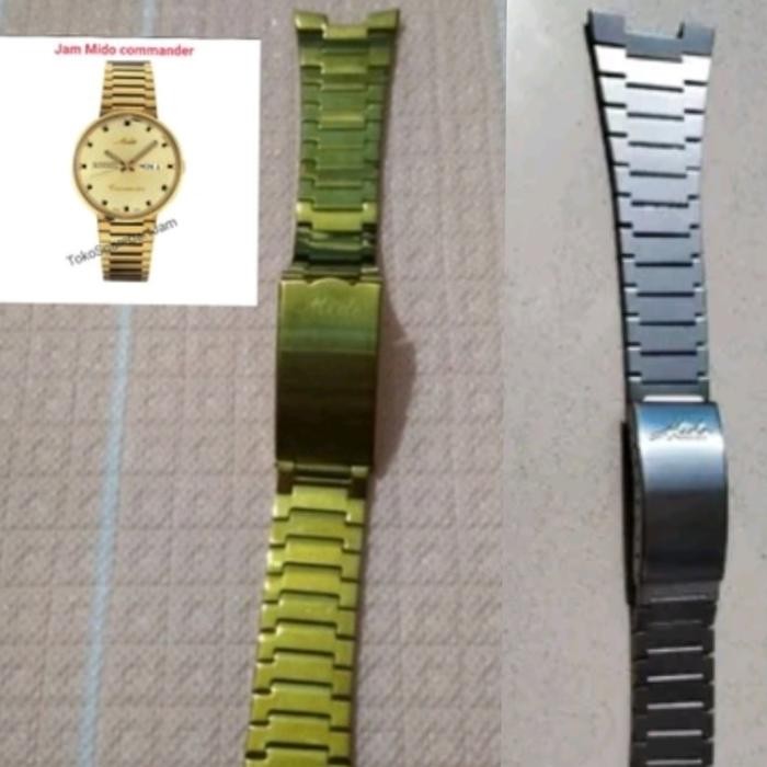 Strap Tali Rantai Jam Tangan Mido coak tengah Chronometer/Comonder