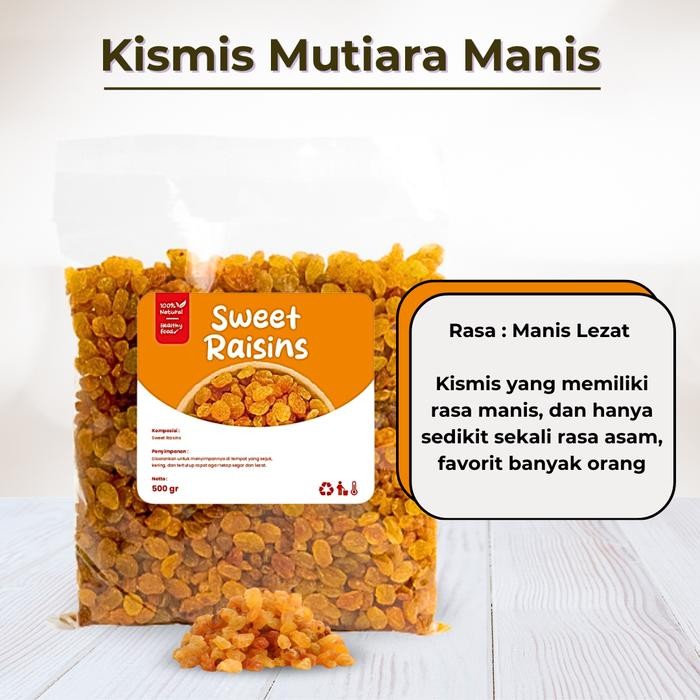 

Gdh Kismis Arab Premium 1 Kg - Golden Sweet Dark Raisin Original Oleh Oleh Haji Umroh