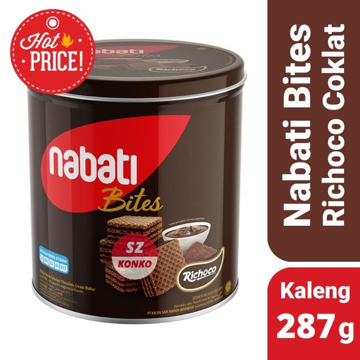 

Ger NABATI Bites Richoco Kaleng 300gr - Wafer Krim Coklat 300 gram