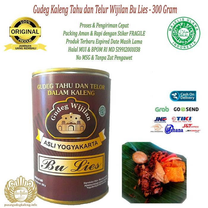 

Gdh Gudeg Kaleng Telor dan Tahu Wijilan Bu Lies - 300Gram