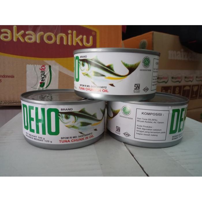 

Gdh DEHO Tuna Chunk in Oil ( Tuna Kaleng ) 180gr
