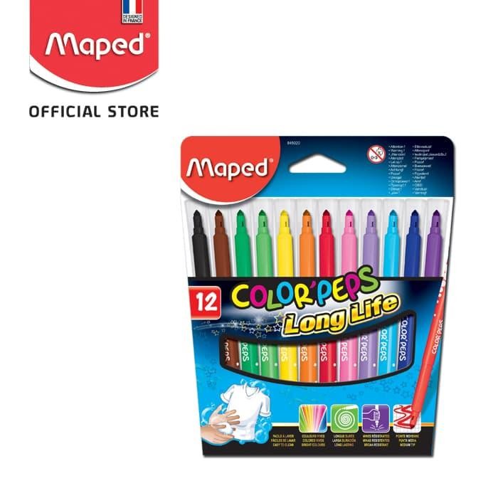 

Maped Spidol Felt Pen 12 Warna - Cardboard Gratisongkir