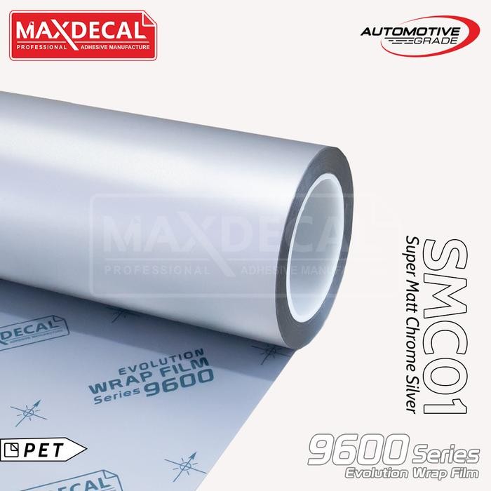 Laris Maxdecal 9600 Smc01 Silver Super Matte Chrome Evolution Car Wrap Pet Liner Sticker Vinyl