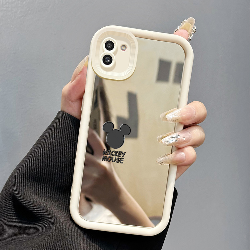 Casing Hp Samsung Galaxy A03 Core A02 M02 Case Mickey si Mouse Populer Kesing cermin Silikon Cesing 