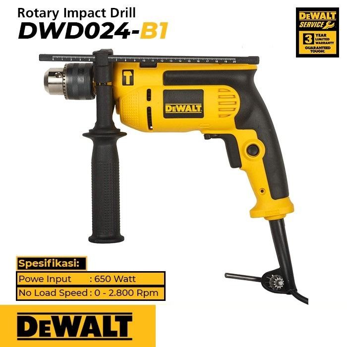 Dewalt Dwd024 Impact Drill / Bor Impact Listrik 650W 13Mm