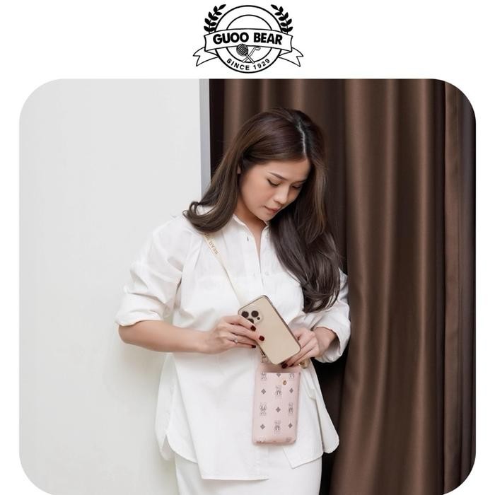 [Beli Lokal] Ttwnbear Tas Handphone Kulit / Kanvas Selempang Hp Phone Bag Wanita Original Tt2348 -