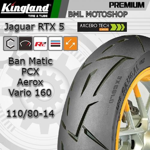 Ban Kingland Matic Tubeless 110/80-14 Rtx 5 Soft Compound Ban Motor Ring 14 Restock