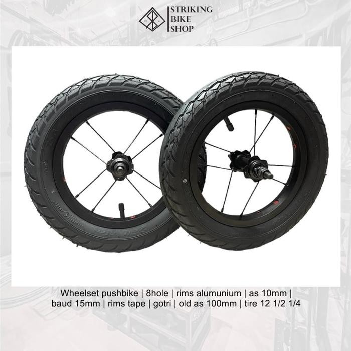 Velg Pushbike Wheelset Balance Bike Sepeda 12 Inch Ban Kompa Baru