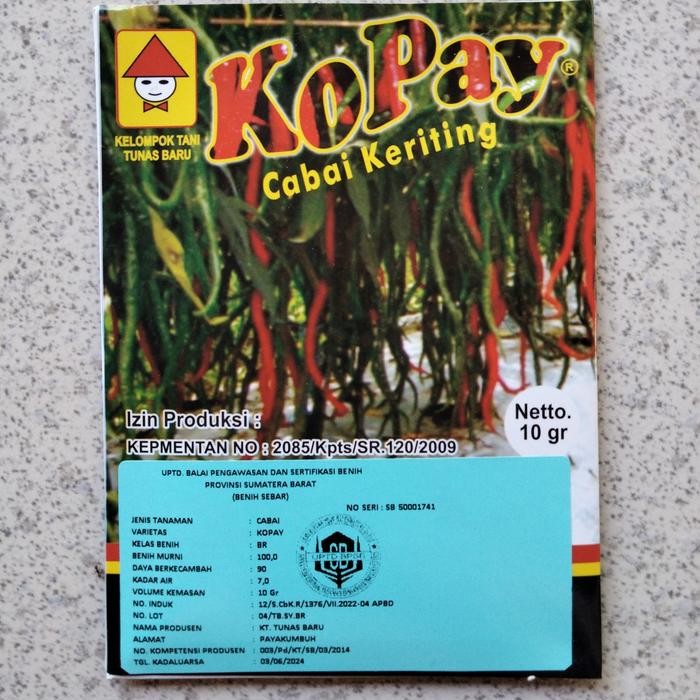 Bibit Cabe Merah Keriting KOPAY 10 Gram - CMK KOPAY - Benih Cabe KOPAY