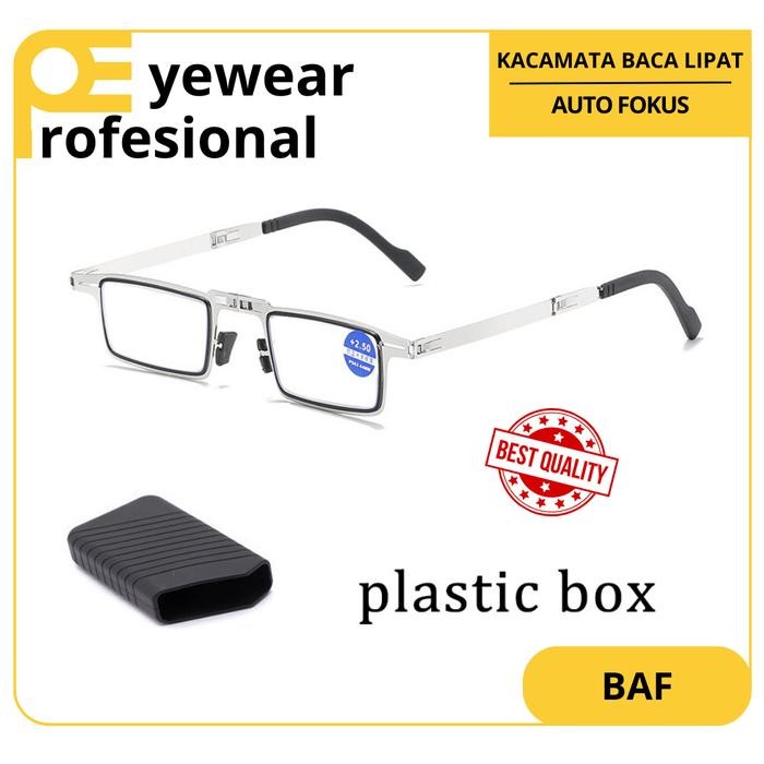 kacamata baca LIPAT auto fokus anti radiasi titanium [BAF]