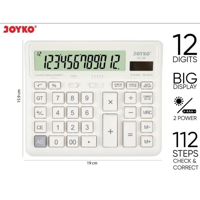 

Kalkulator Check & Correct Joyko Cc-59 - Calculator Desktop Cc59 Jumbo