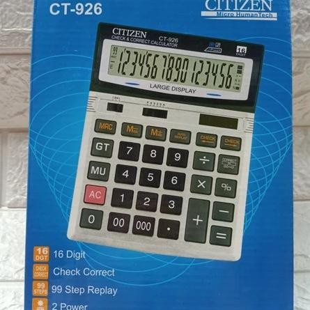 

Kalkulator Citizen Ct-926 16 Digit Check Correct Cek Ulang Calculator Baterai Aa A2 Citizen 926