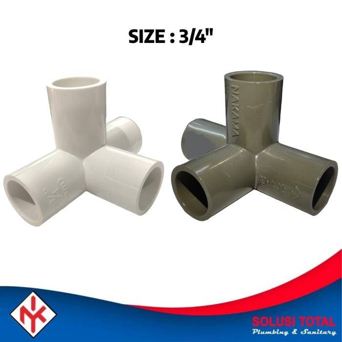 Tee 4 Way 90 PVC 3/4" - Tee 4 Way PVC 26mm Nakama
