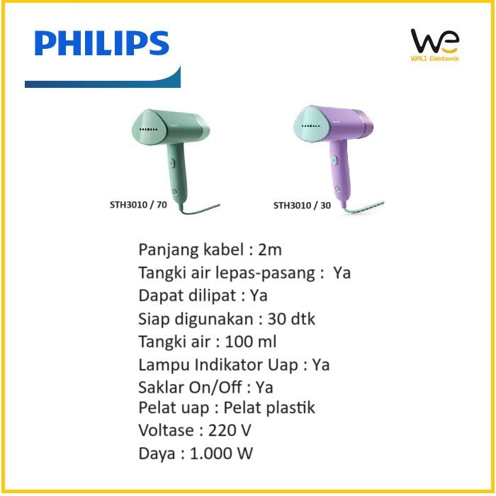 Philips Handheld Steamer STH3010/70 - Setrika Uap Portable - setrika travel - setrika philips
