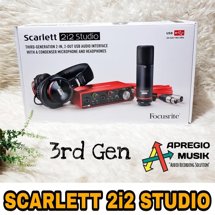 Paket Recording Focusrite Scarlett 2i2 Studio 3GEN STAND MIC POP