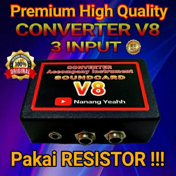 CONVERTER GITAR SOUNDCARD V8 3 INPUT