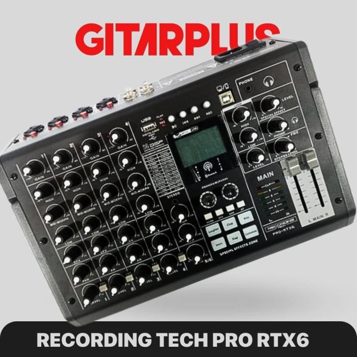 RECORDING TECH PRO RTX6 , USB AUDIO MIXER , RECORDING PODCAST STUDIO