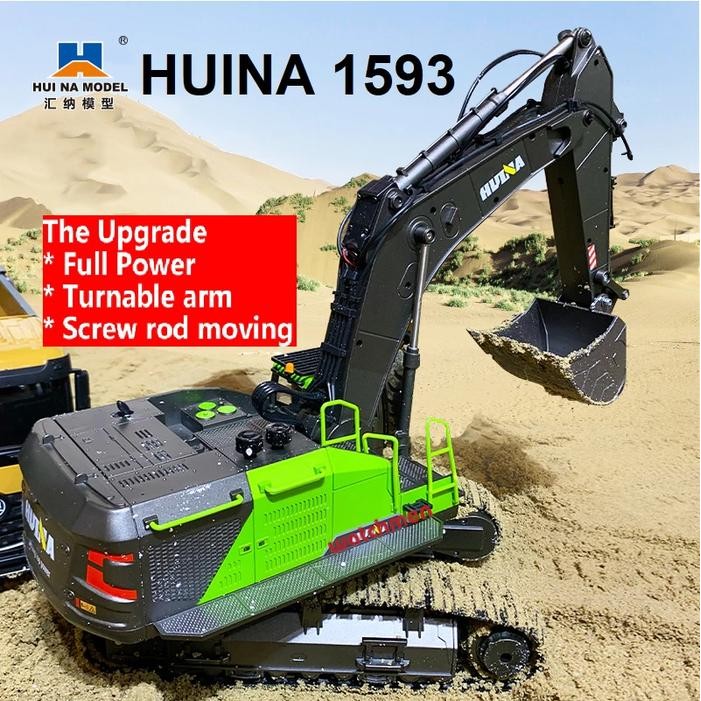 Huina 1593 RC Excavator 1/14 22CH Alat Berat Heavy Tool