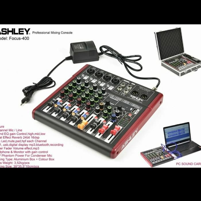 MIXER AUDIO ASHLEY FOCUS 400/FOCUS400 4 CHANNEL USB-MP3-RECORDING