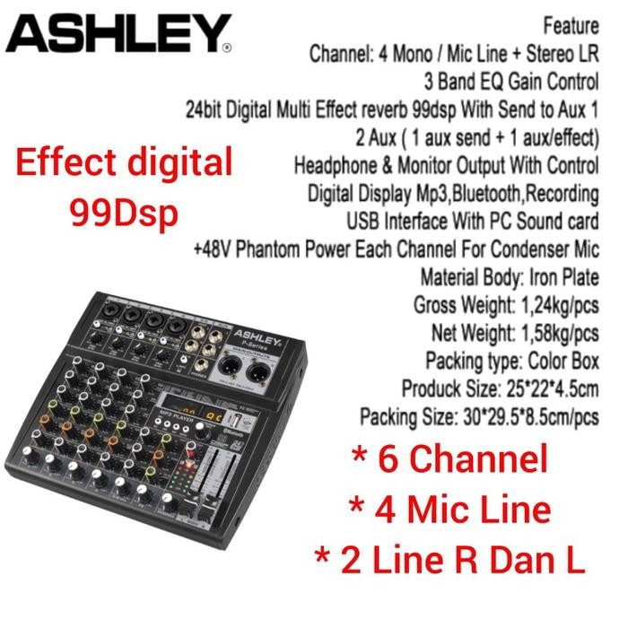 Mixer Ashley 6 Channel Bluetooth