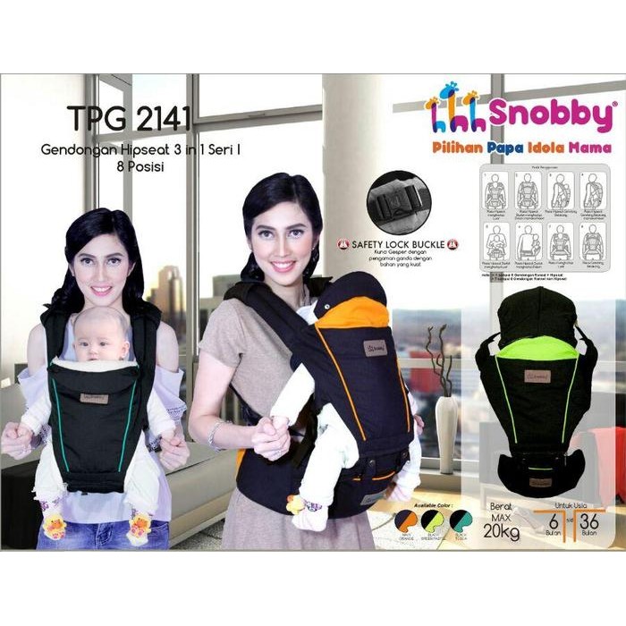 Gendongan Bayi Hipseat Snobby TPG 2141 / Gendongan Baby Hipseat Snobby