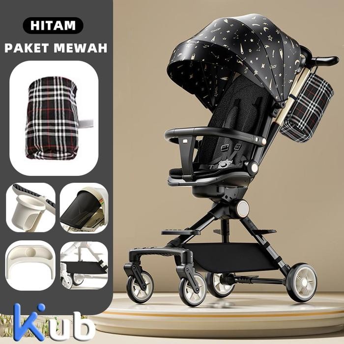 Kubaby stroller baby Kereta Dorong Bayi 2 Arah Stroller Duduk Travelling Dilipat Stroller Bayi