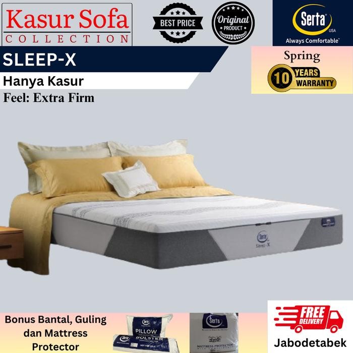Serta Sleep-X (Hanya Kasur)/Matrass/Mattress/Springbed Sleep X Cool Fiber (Extra Firm) *