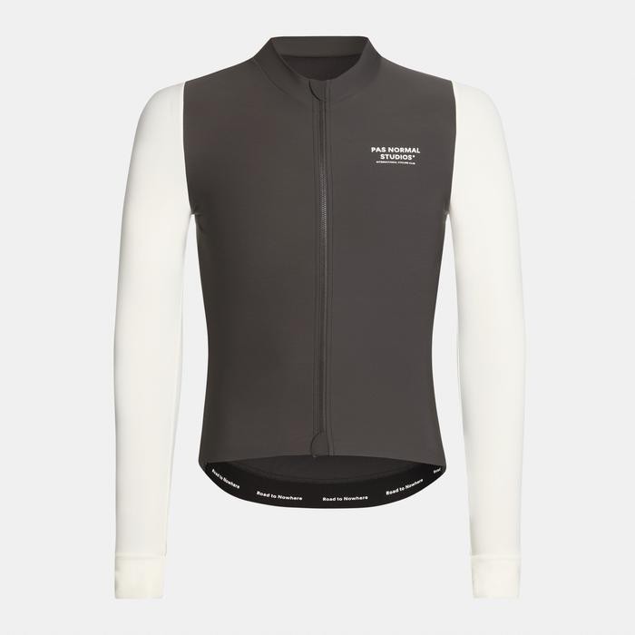 Jersey PNS Long Sleeve Off White - Jersey Sepeda Road Bike PNS Thermal *