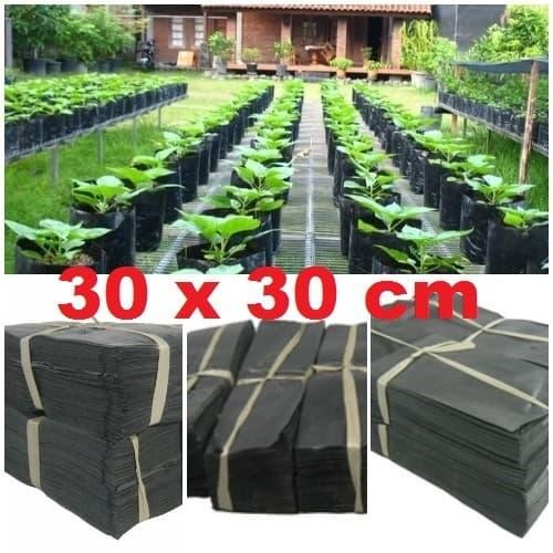 Polybag 3030 cm 0.5kg Polibag 30 x 30cm Tanaman Semai Kiloan Kilo An *
