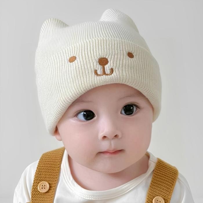 Kupluk Cattes Bayi - 5 Tahun / Import Topi Baby Rajut Premium Balita Anak Laki Laki Perempuan 1