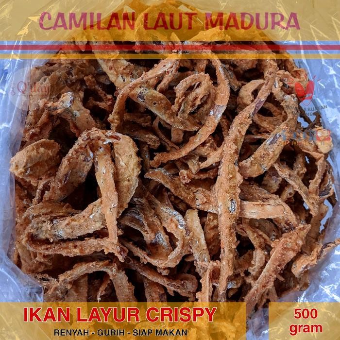 

ORIGINAL Ikan Layur Crispy Gurih Renyah 500 gram Camilan Laut ra n Santai Cocok Buat Oleh Oleh Khas