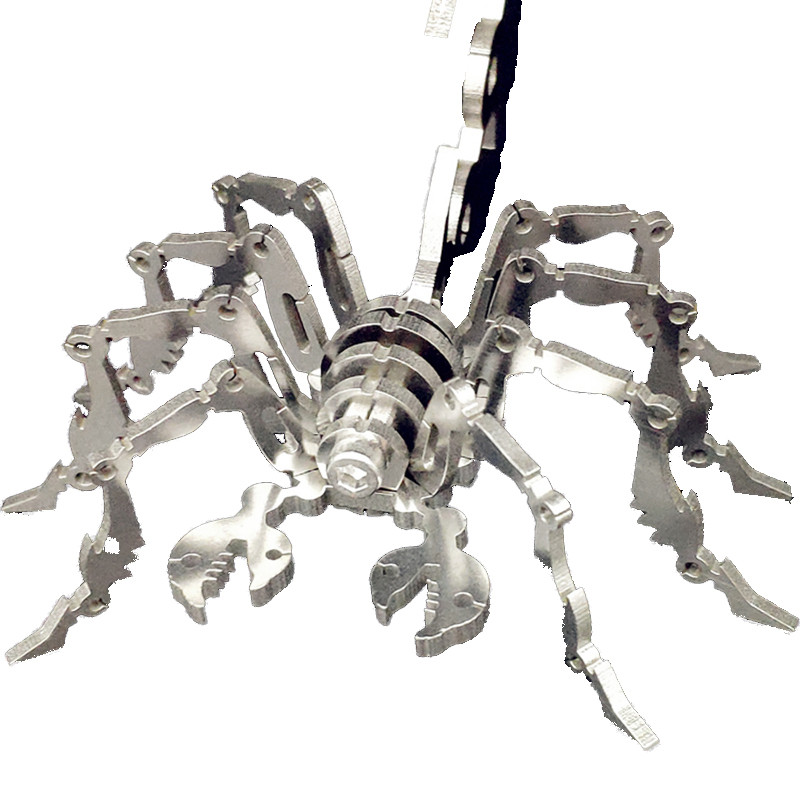3D Metal Puzzle Scorpion Models Kits Steel Warcraft DIY Assembled Jigsaw Detachable Educational Toys