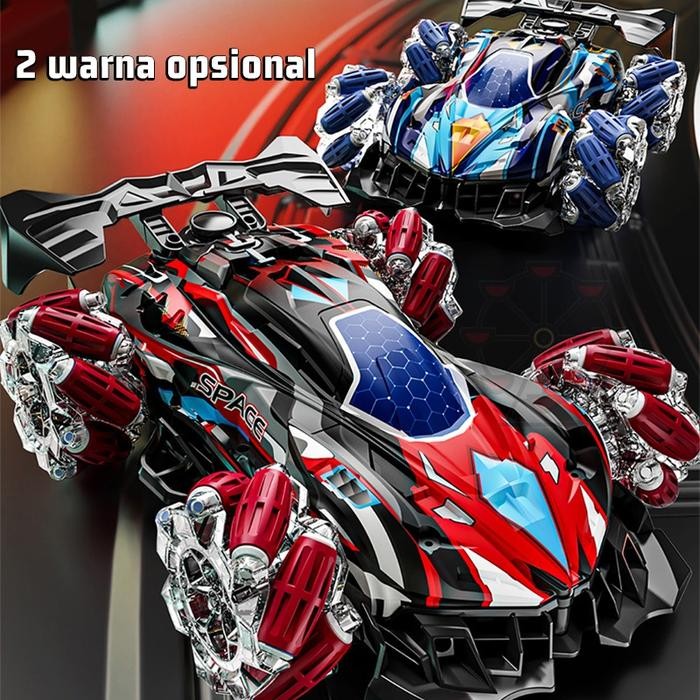 4Wd Spray Drift Stunt Car Dengan Cahaya Asap 2.4Ghz Kecepatan Tinggi Stunt Racing Spray Remote