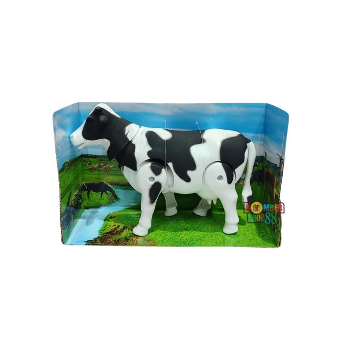 Mainan Anak Walking Robot Safari Jerapah Sapi Kelinci Cow Rhino Badak Bermusik Suara Lampu