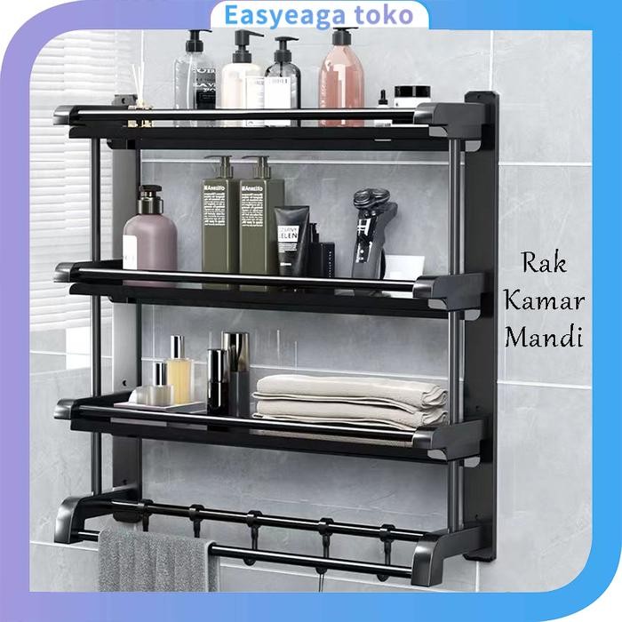 Rak Kamar Mandi Rak Handuk Rak Dinding Kamar Mandi Stainless Steel